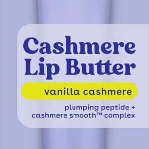 eos Cashmere Lip Butter, Vanilla Cashmere, eos Lip Butter with Plumping Peptides For Smooth Lips, 0.35 fl oz
