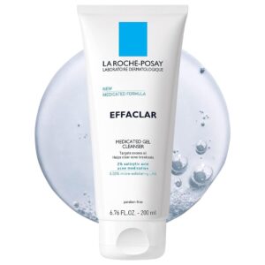 La Roche-Posay Effaclar Medicated Gel Cleanser, 2% Salicylic Acid Cleanser + LHA + Glycerin, Foaming Acne Face Wash, Helps Clear & Prevent Acne Breakouts, Oil Free, Targets Excess Oil La Roche-Posay Effaclar Medicated Gel Cleanser, 2% Salicylic Acid Cleanser + LHA + Glycerin, Foaming Acne Face Wash, Helps Clear & Prevent Acne Breakouts, Oil Free, Targets Excess Oil
