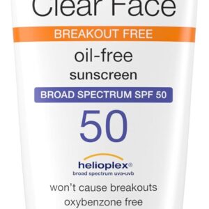 Neutrogena Clear Face Sunscreen Lotion for Acne-Prone Skin, Broad Spectrum SPF 50 Facial Sunscreen for Oily Skin, Oil-, Fragrance- & Oxybenzone-Free Water Resistant Sunscreen, 3 fl. oz Neutrogena Clear Face Sunscreen Lotion for Acne-Prone Skin, Broad Spectrum SPF 50 Facial Sunscreen for Oily Skin, Oil-, Fragrance- & Oxybenzone-Free Water Resistant Sunscreen, 3 fl. oz