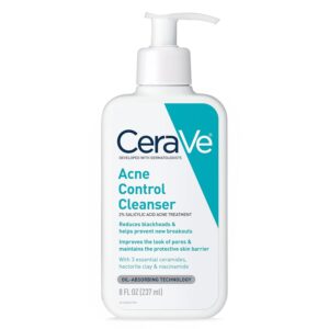 CeraVe Acne Treatment Face Wash, Salicylic Acid Cleanser with Purifying Clay, Niacinamide, and Ceramides, Pore Control and Blackhead Remover, 8 Ounce CeraVe Acne Treatment Face Wash, Salicylic Acid Cleanser with Purifying Clay, Niacinamide, and Ceramides, Pore Control and Blackhead Remover, 8 Ounce