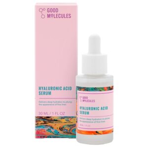 Good Molecules Hyaluronic Acid Serum – 1% Hyaluronic Acid Non-greasy Ultra Hydrating Serum, Facial Moisturizer for Plumper Skin, Skin Care for Face Good Molecules Hyaluronic Acid Serum – 1% Hyaluronic Acid Non-greasy Ultra Hydrating Serum, Facial Moisturizer for Plumper Skin, Skin Care for Face