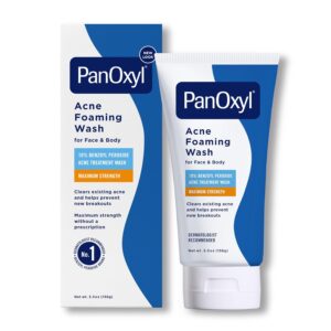 PanOxyl Acne Foaming Wash Benzoyl Peroxide 10% Maximum Strength Antimicrobial, 5.5 Oz PanOxyl Acne Foaming Wash Benzoyl Peroxide 10% Maximum Strength Antimicrobial, 5.5 Oz