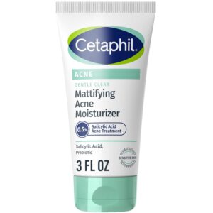 Cetaphil Face Moisturizer, Gentle Clear Mattifying Acne Moisturizer With 0.5% Salicylic Acid, Hydrates and Treats Sensitive Acne Prone Skin, Skin Care for Sensitive Skin, 3oz Cetaphil Face Moisturizer, Gentle Clear Mattifying Acne Moisturizer With 0.5% Salicylic Acid, Hydrates and Treats Sensitive Acne Prone Skin, Skin Care for Sensitive Skin, 3oz